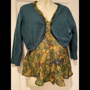 Old navy & Liz Lange maternity sweater bolero blouse large